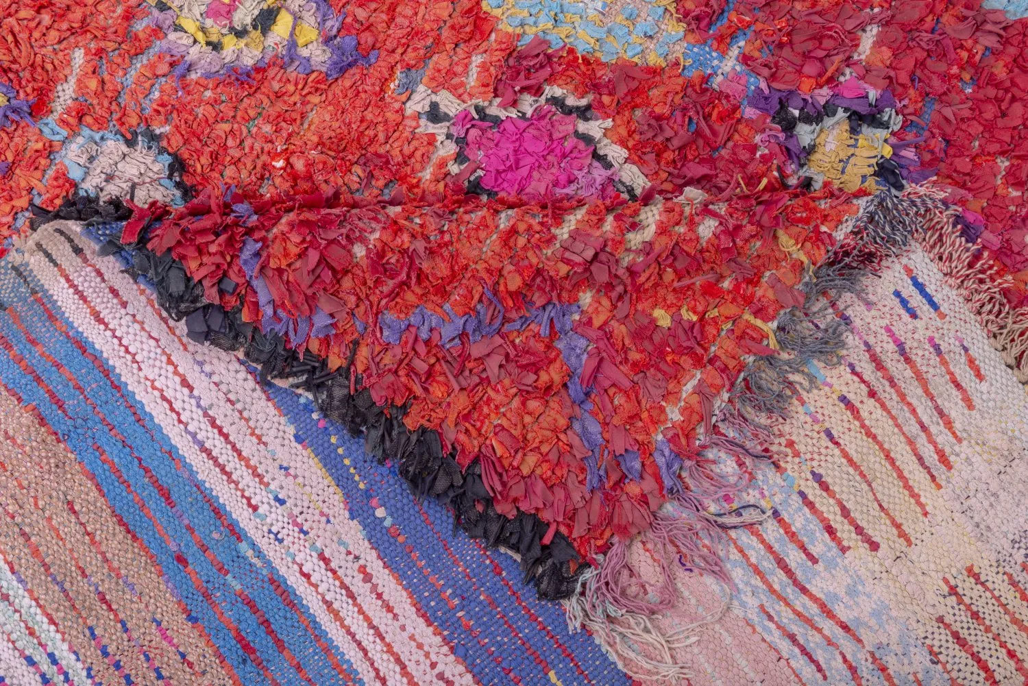 Marokkaanse Berber tapijt Boucherouite 215 x 155 cm