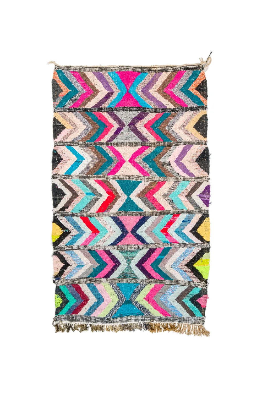 Marokkaanse Berber tapijt Boucherouite 145 x 270 cm