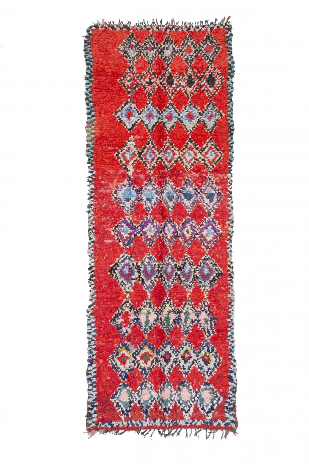 Marokkaanse Berber tapijt Boucherouite 295 x 110 cm