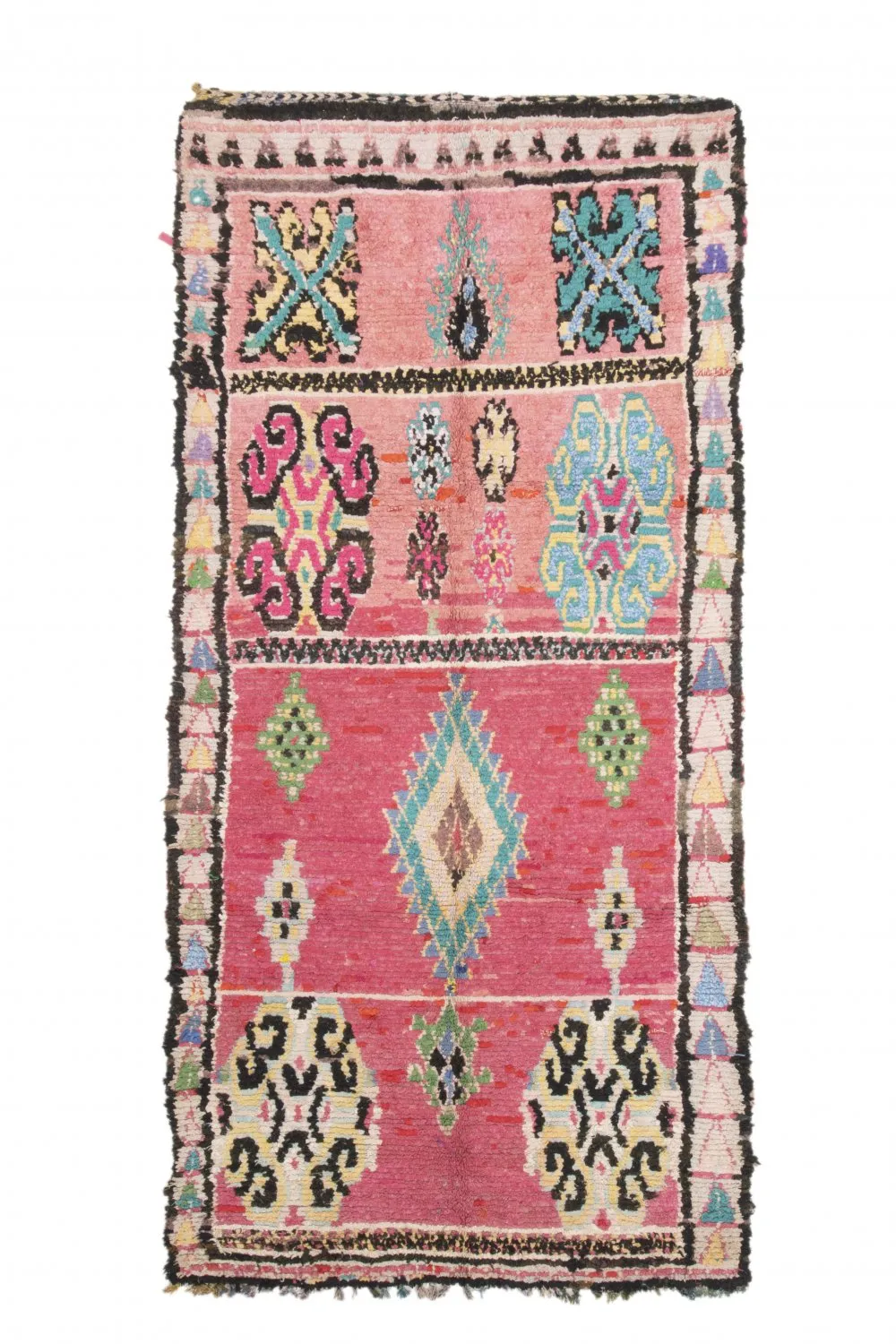 Marokkaanse Berber tapijt Boucherouite 240 x 105 cm