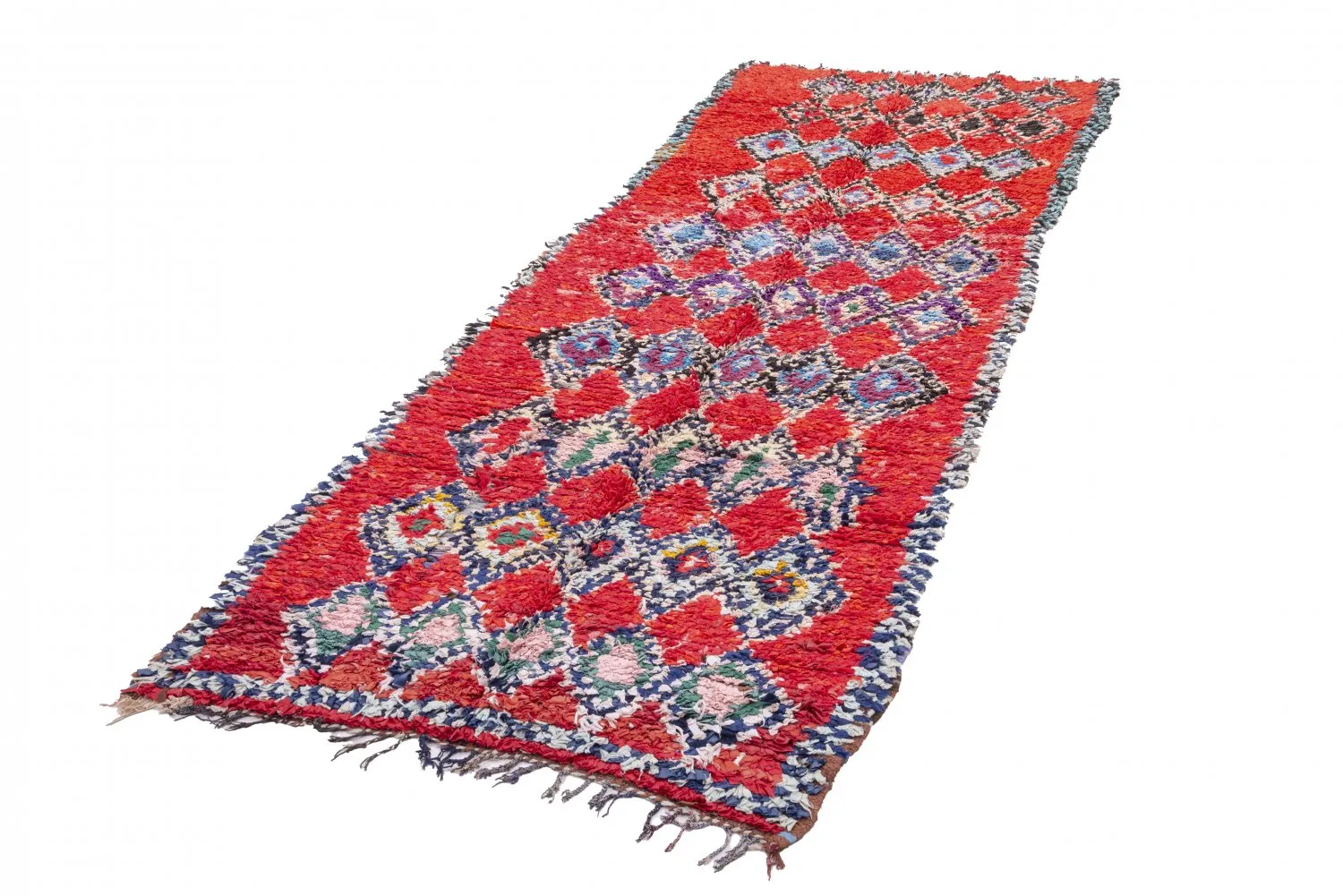 Marokkaanse Berber tapijt Boucherouite 295 x 110 cm