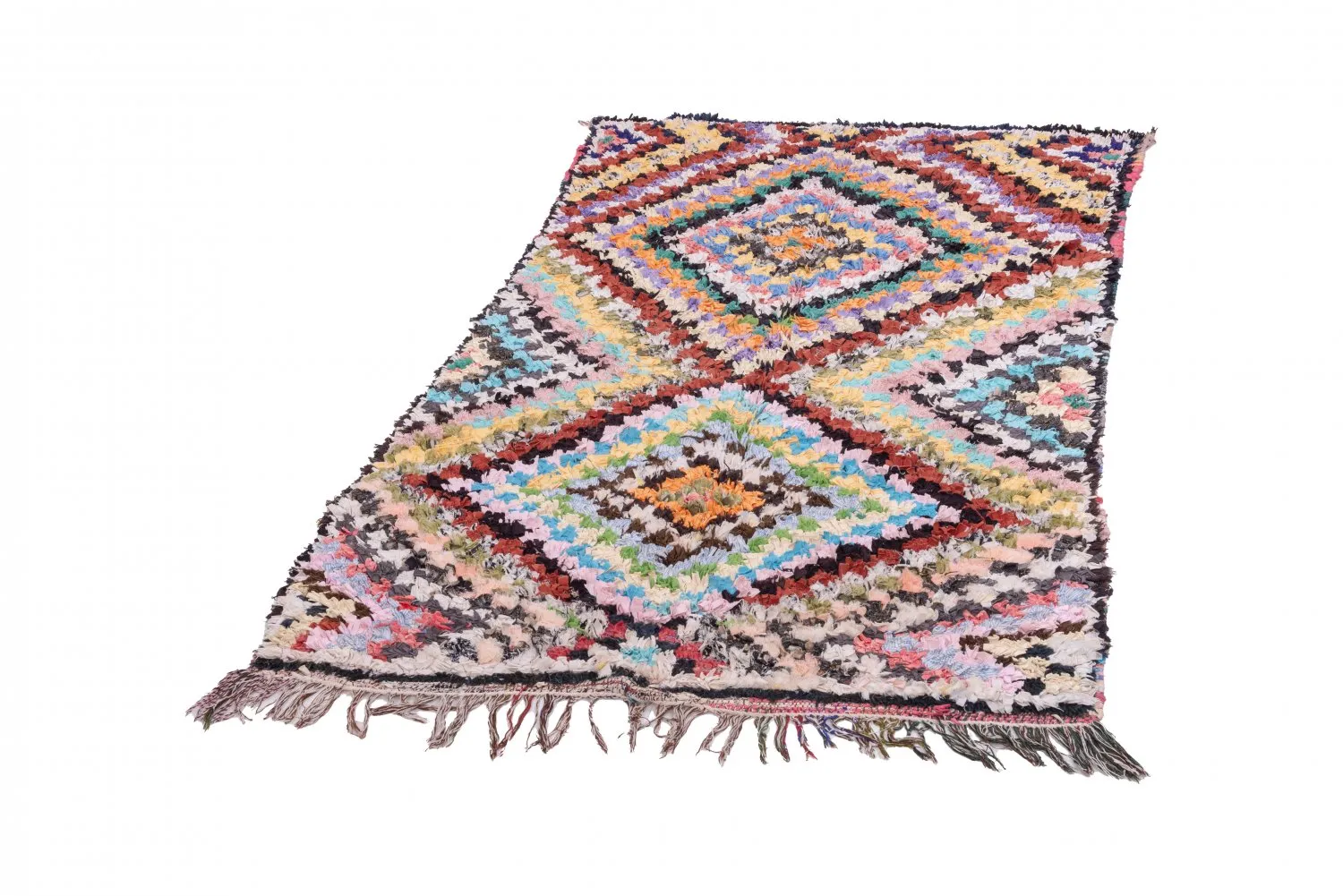 Marokkaanse Berber tapijt Boucherouite 215 x 120 cm