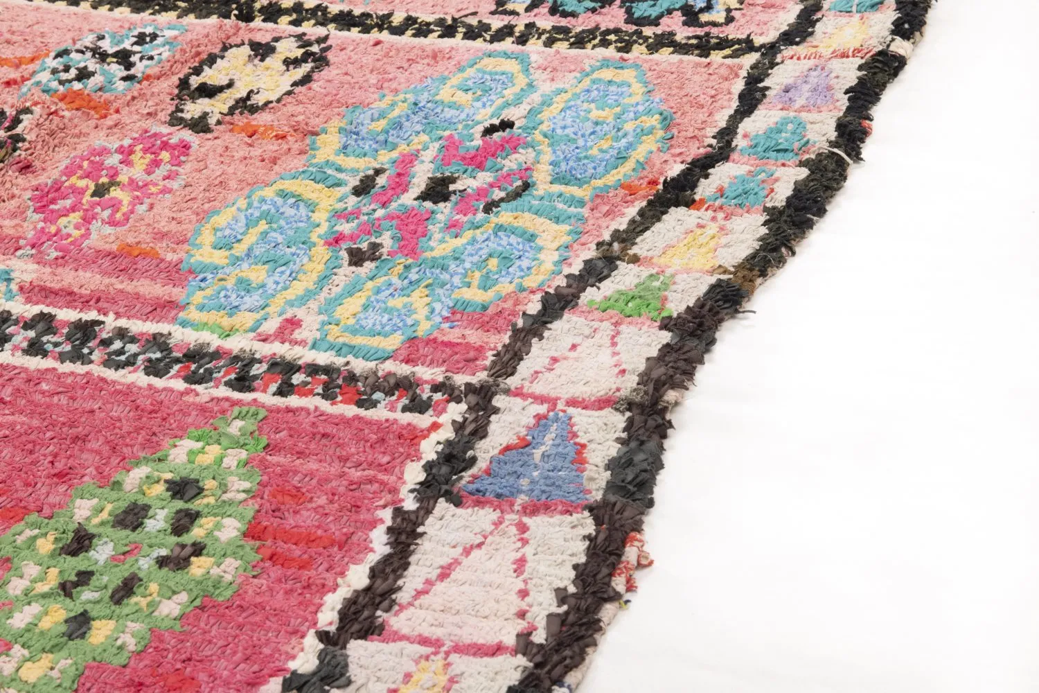 Marokkaanse Berber tapijt Boucherouite 240 x 105 cm