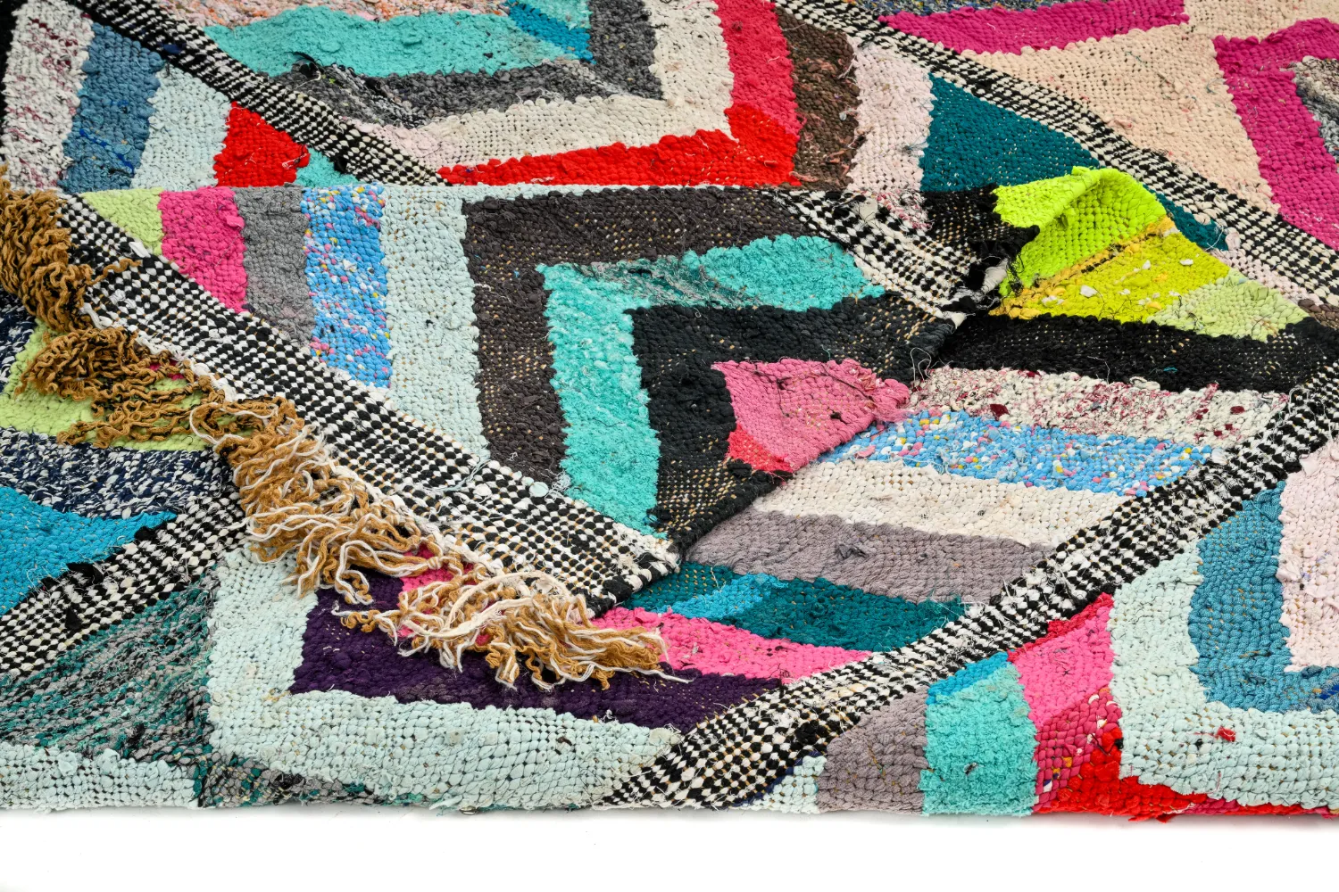 Marokkaanse Berber tapijt Boucherouite 145 x 270 cm