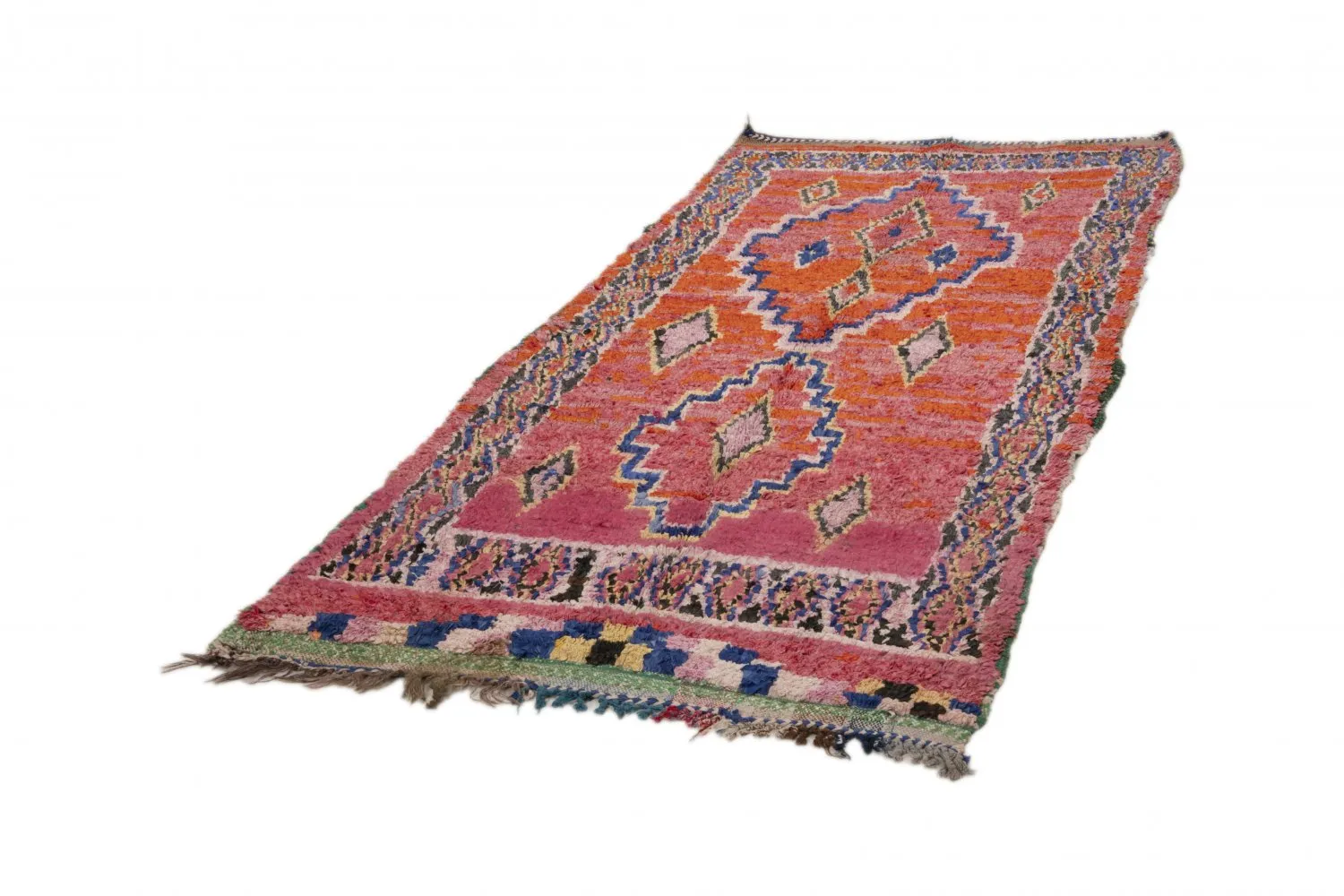 Marokkaanse Berber tapijt Boucherouite 275 x 130 cm