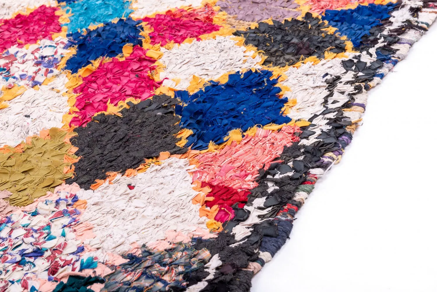 Marokkaanse Berber tapijt Boucherouite 185 x 150 cm