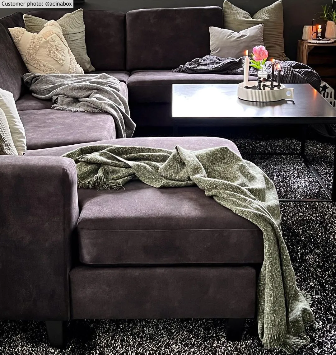 Hoogpolig vloerkleed - Cosy (antraciet)