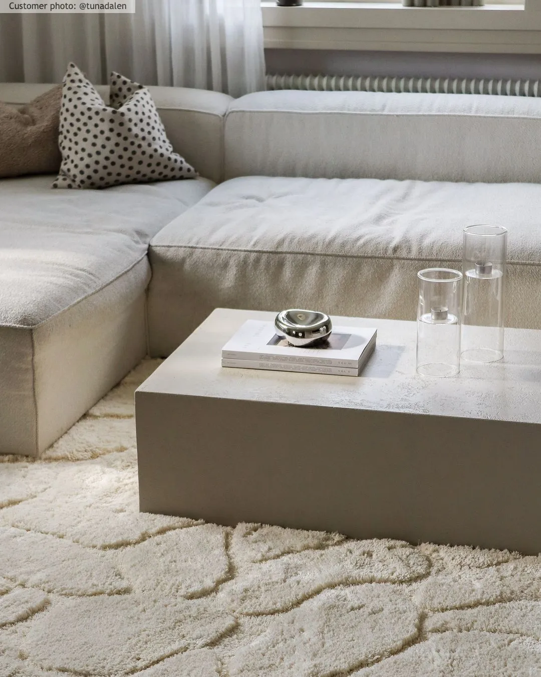 Hoogpolig vloerkleed - Ada (offwhite)