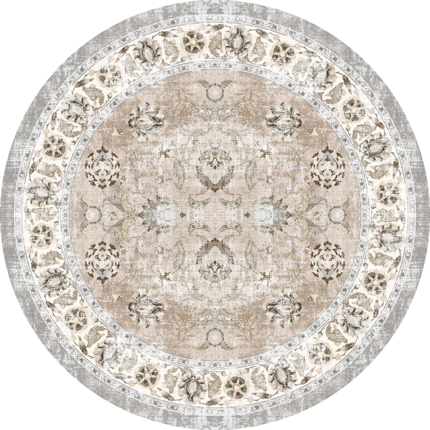 Ronde vloerkleden - Adeleine (beige)