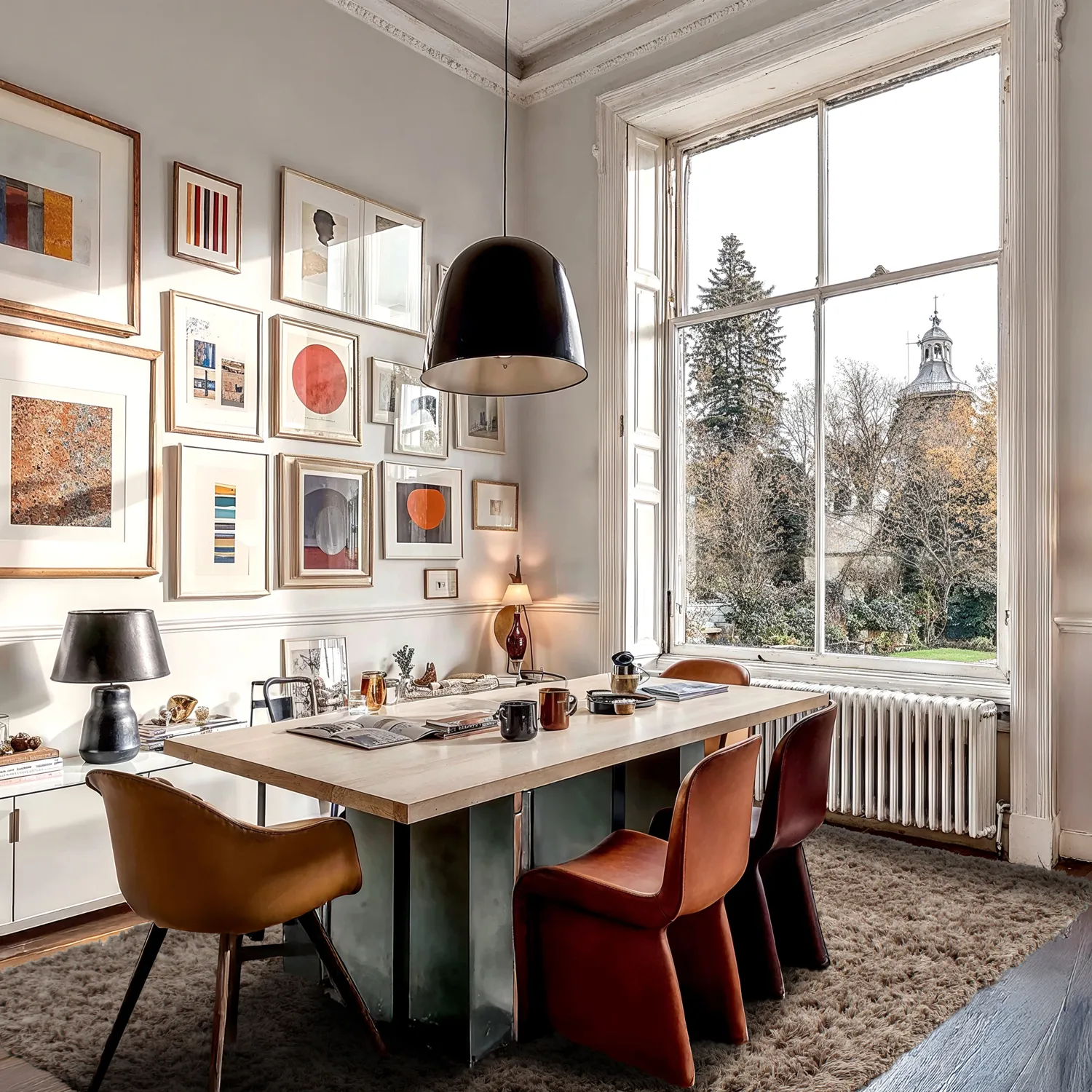 Wollen-vloerkleed - Aliste Wool Shaggy (bruin)