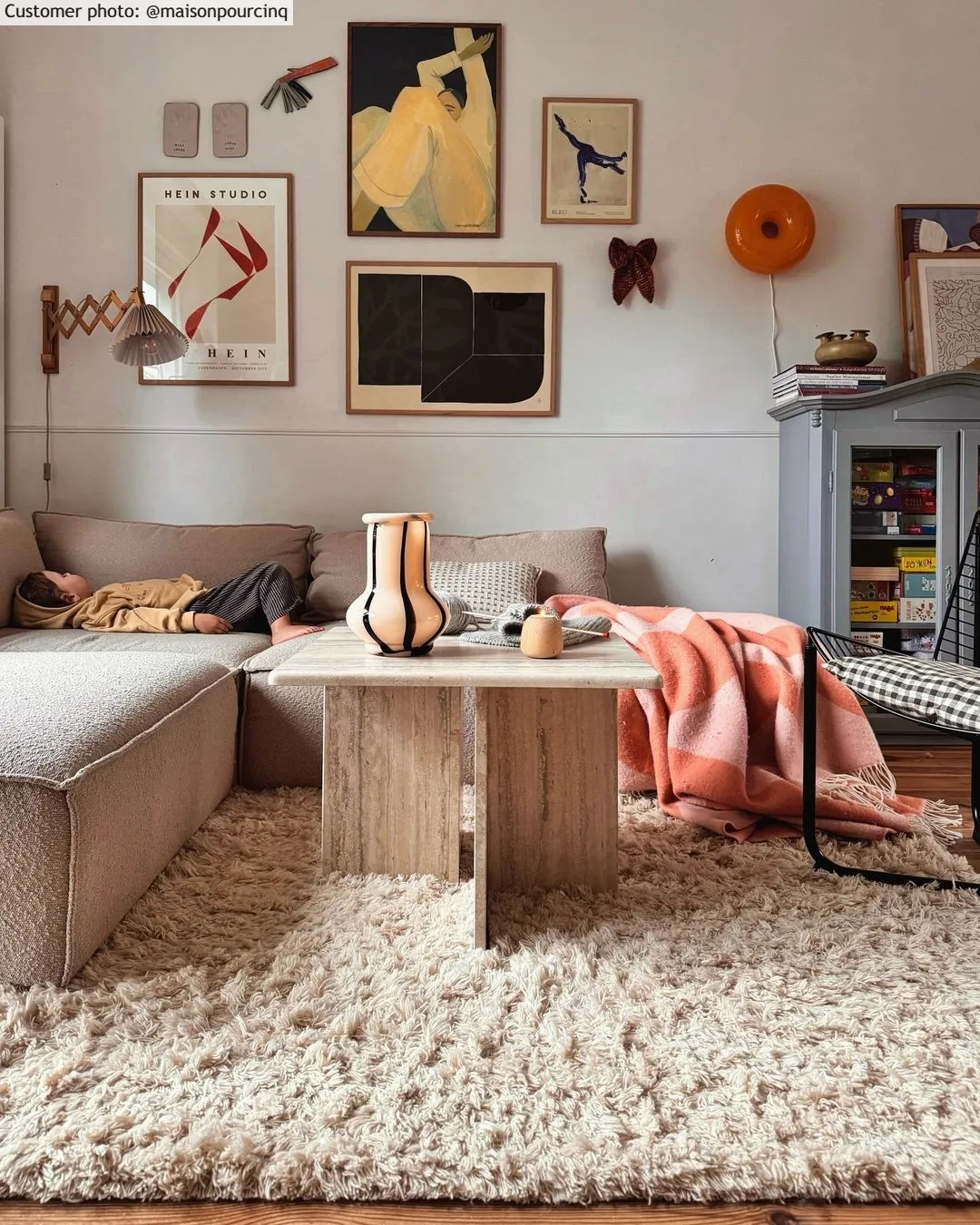 Wollen-vloerkleed - Aliste Wool Shaggy (alabaster gleam)