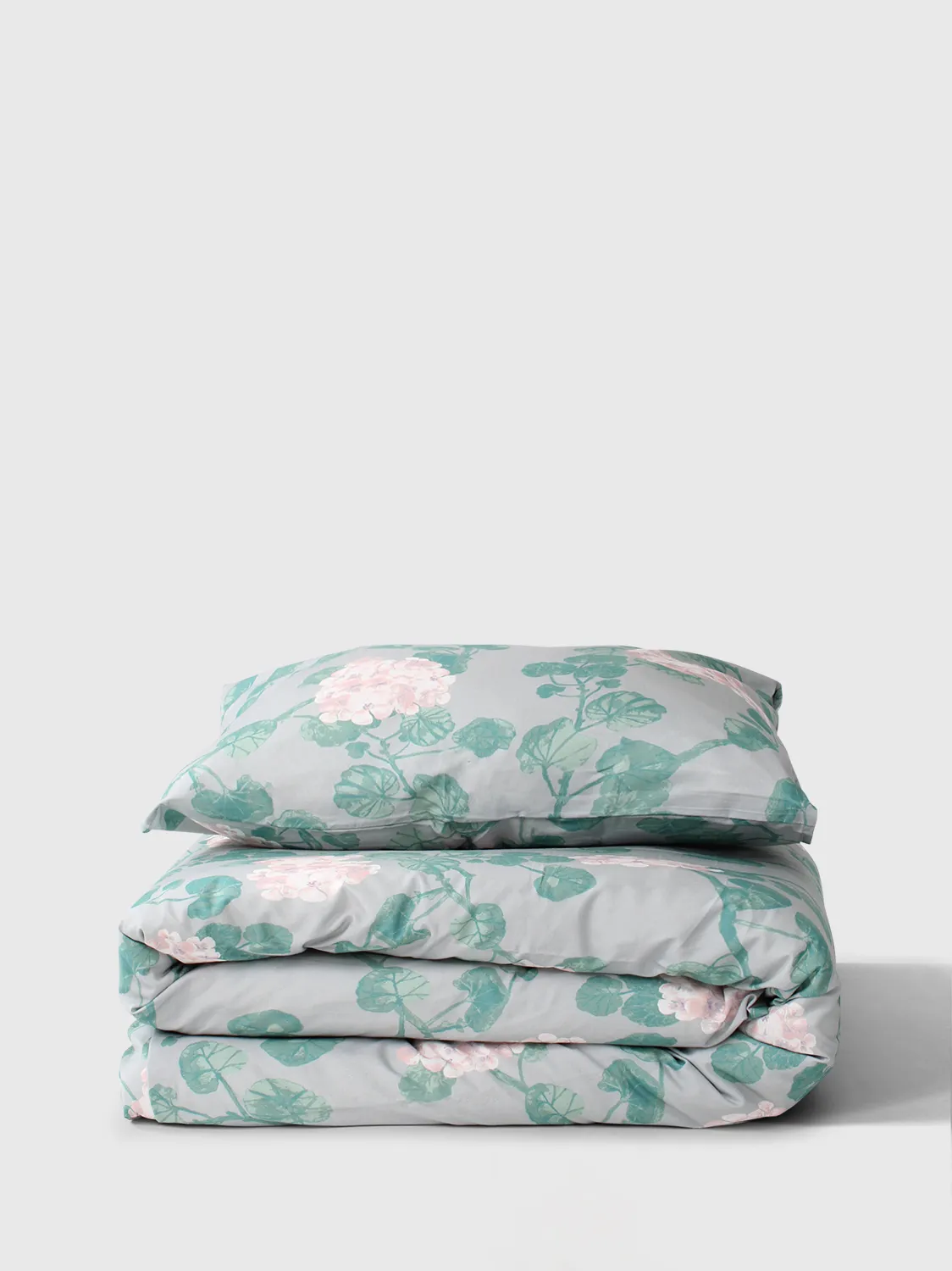 Dekbedovertrek set - Amara (grijs/roze)