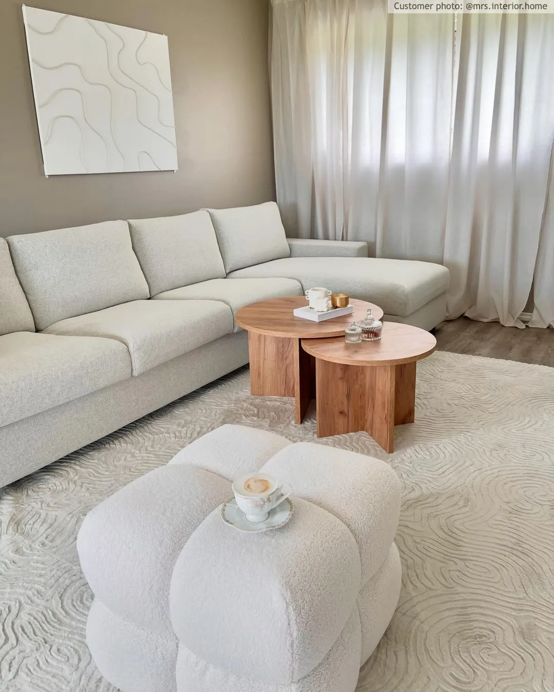 Hoogpolig vloerkleed - Amora (offwhite)