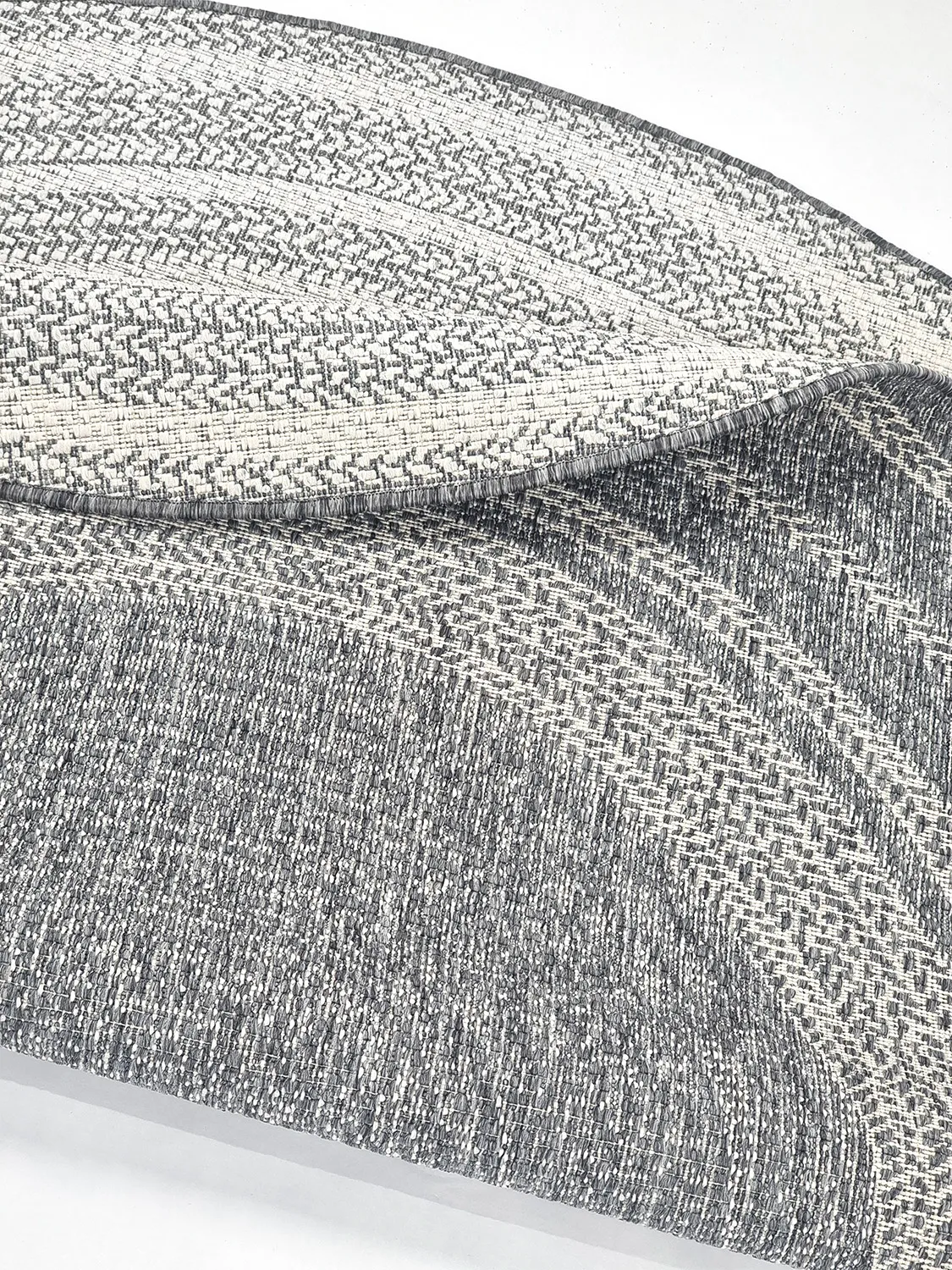 Ronde vloerkleden - Indoor/Outdoor Angus (grijs)