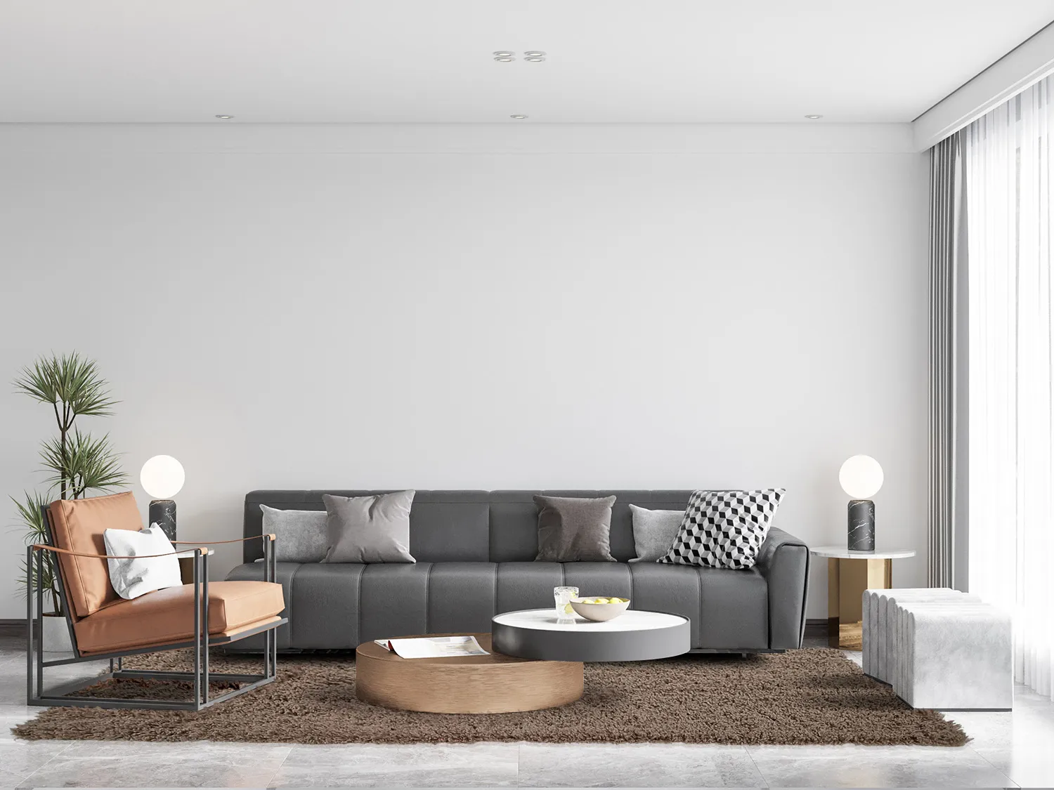 Hoogpolig vloerkleed - Antuco (bruin)