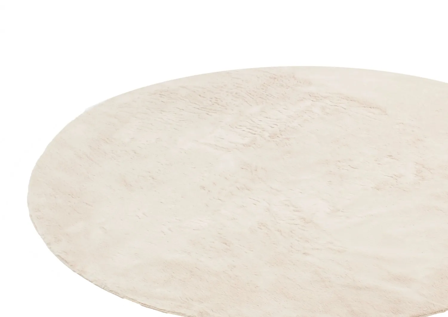 Ronde vloerkleden - Aranga Super Soft Fur (beige)