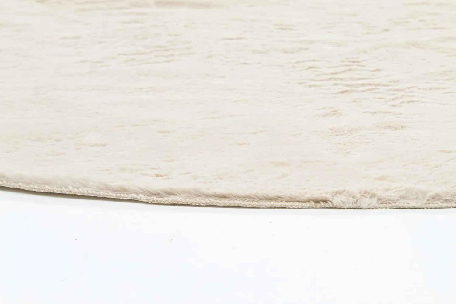 Ronde vloerkleden - Aranga Super Soft Fur (beige)
