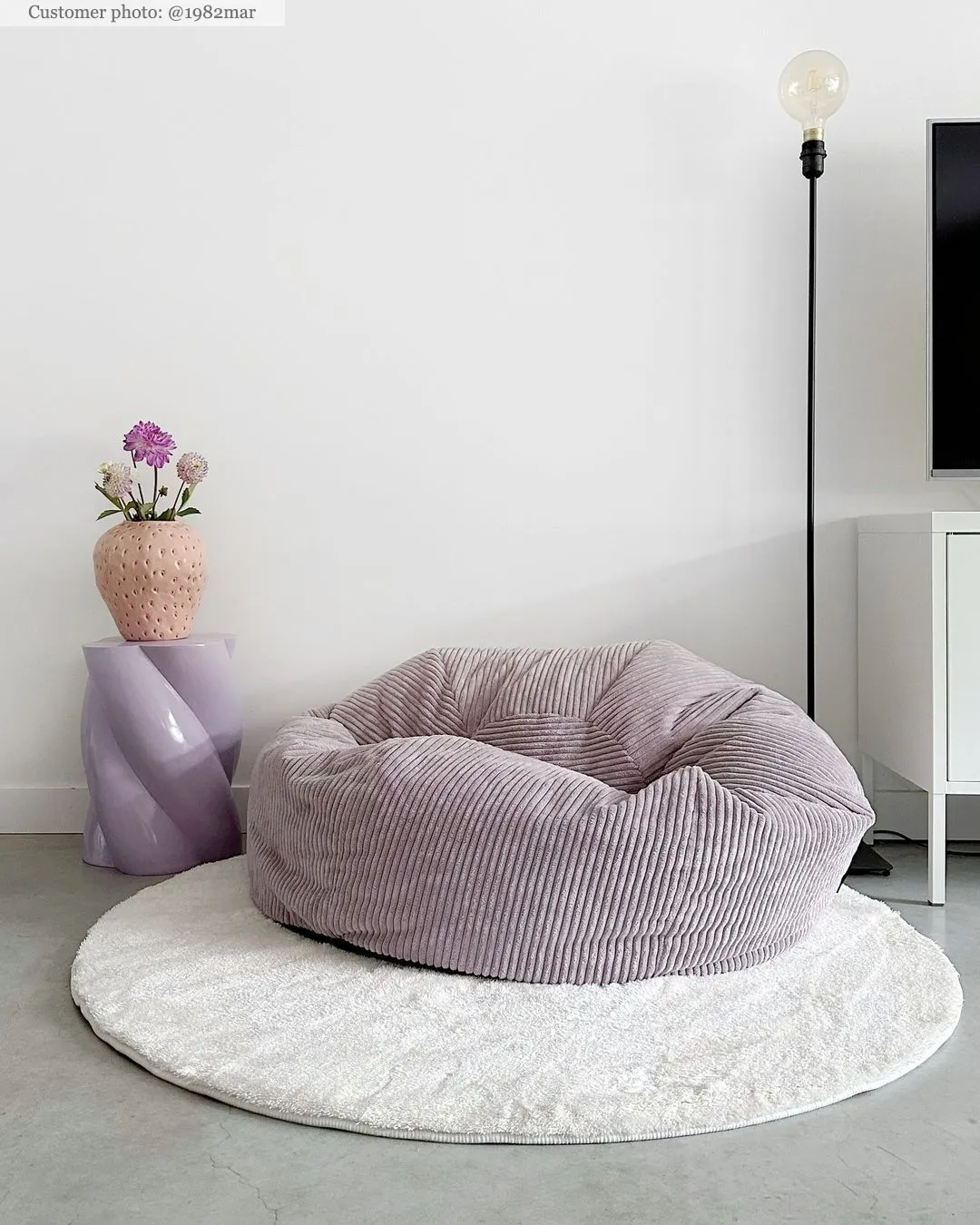 Ronde vloerkleden - Aranga Super Soft Fur (wit)