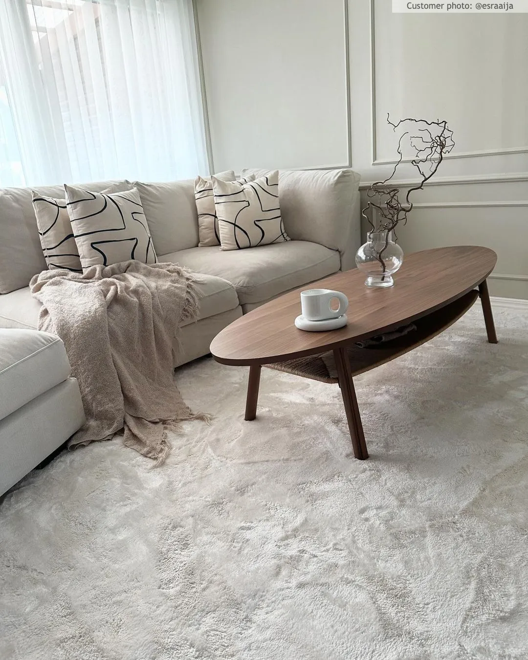 Hoogpolig vloerkleed - Aranga Super Soft Fur (wit)