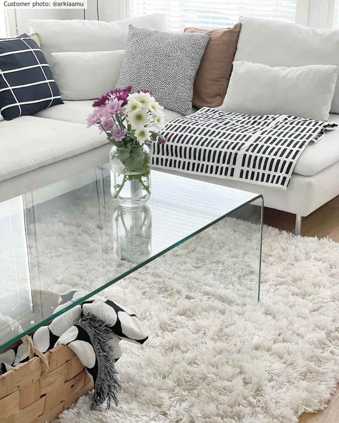 Hoogpolig vloerkleed - Janjira (wit)