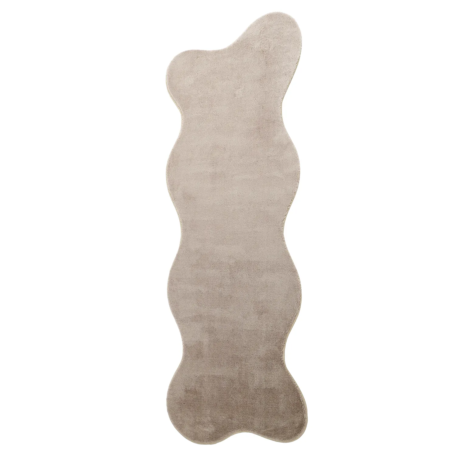 Asymmetrisch Golvend Shaggy Vloerkleed - Aranga Super Soft Fur (bruin)