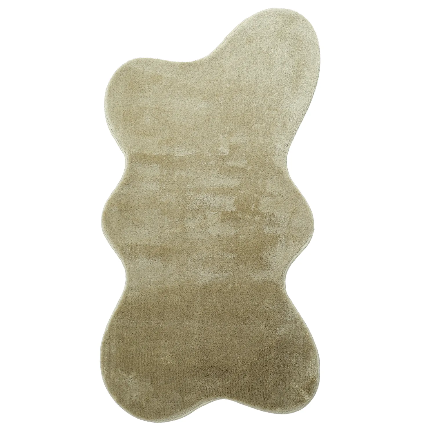 Asymmetrisch Golvend Shaggy Vloerkleed - Aranga Super Soft Fur (lichtgroen)
