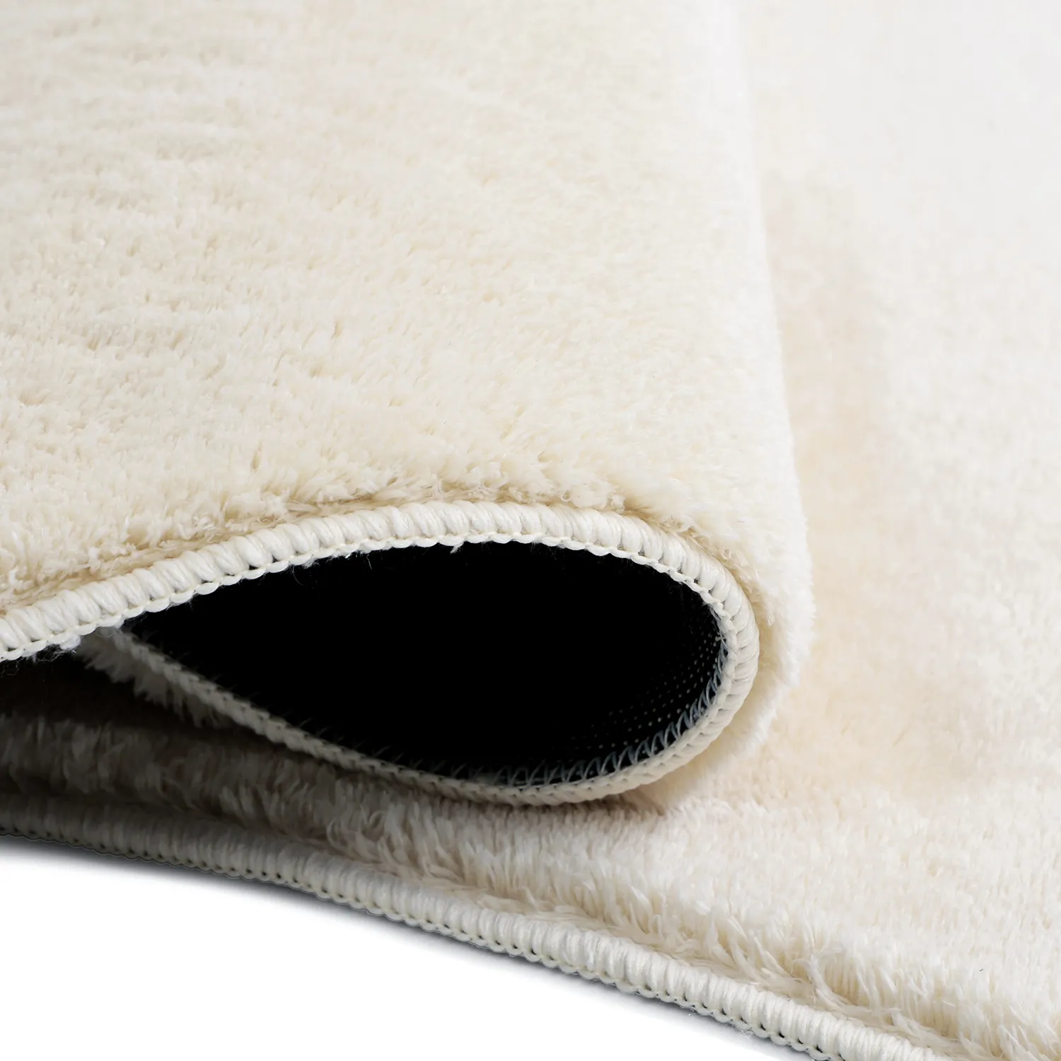 Asymmetrisch Golvend Shaggy Vloerkleed - Aranga Super Soft Fur (beige)