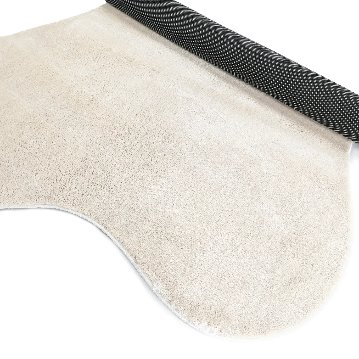 Asymmetrisch Golvend Shaggy Vloerkleed - Aranga Super Soft Fur (beige)