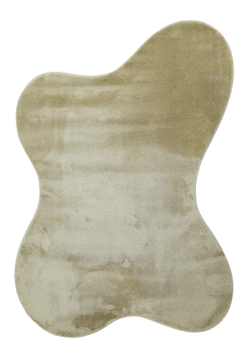 Asymmetrisch Golvend Shaggy Vloerkleed - Aranga Super Soft Fur (lichtgroen)