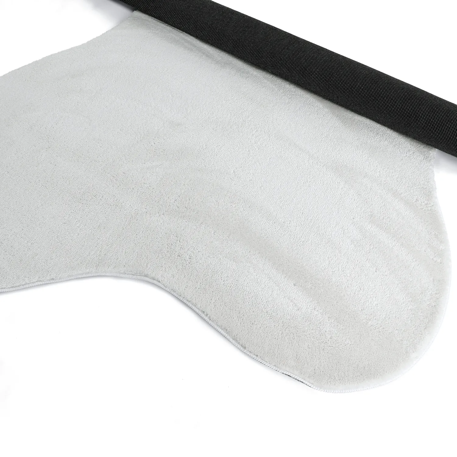 Asymmetrisch Golvend Shaggy Vloerkleed - Aranga Super Soft Fur (wit)