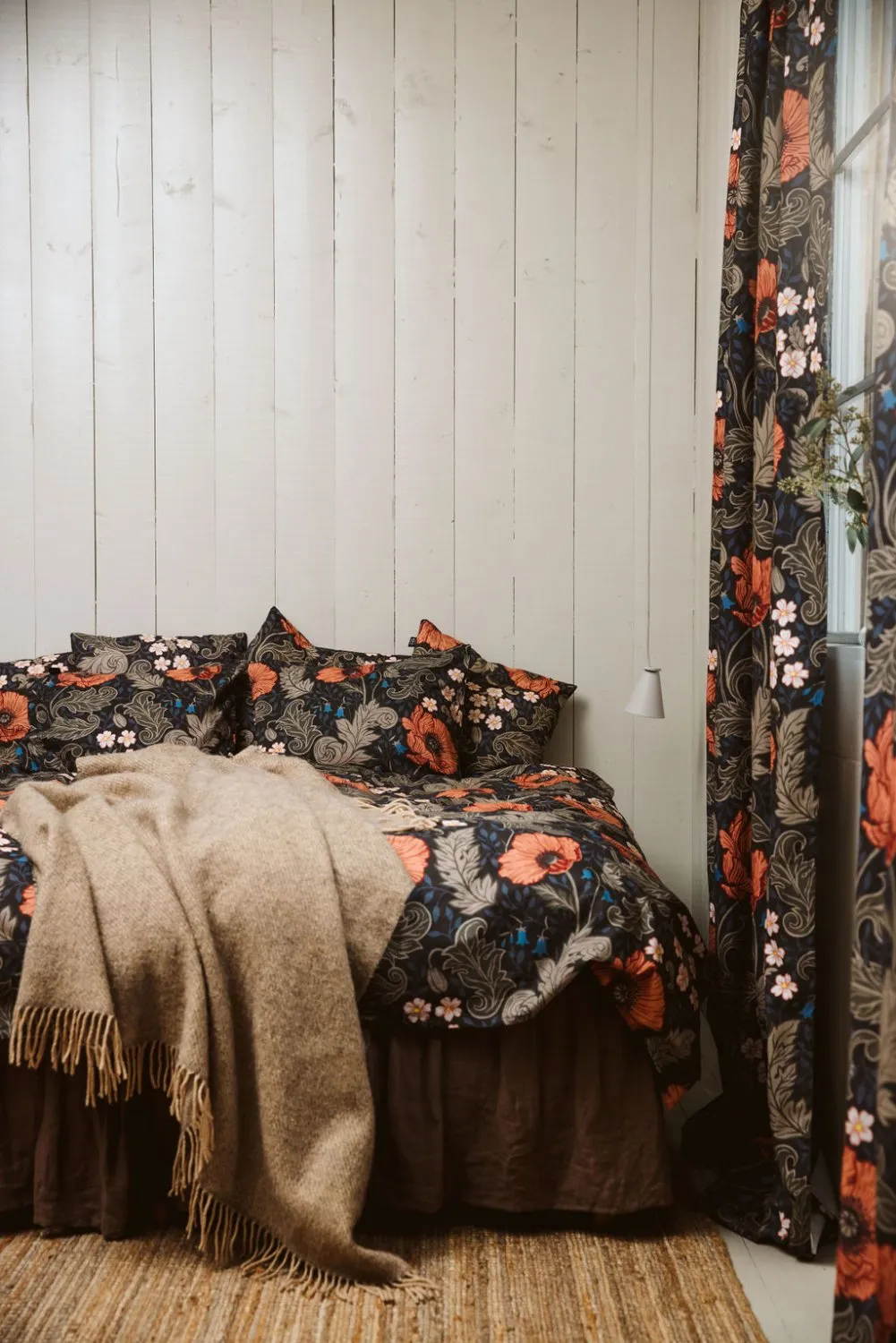 Dekbedovertrek set - Poppy (zwart)