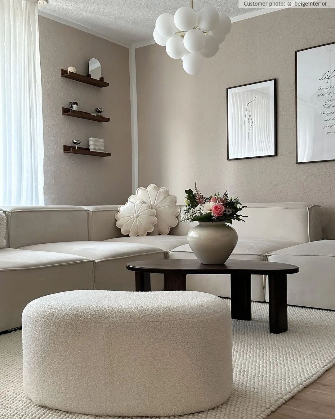 Wollen-vloerkleed - Avafors Wool Bubble (beige)