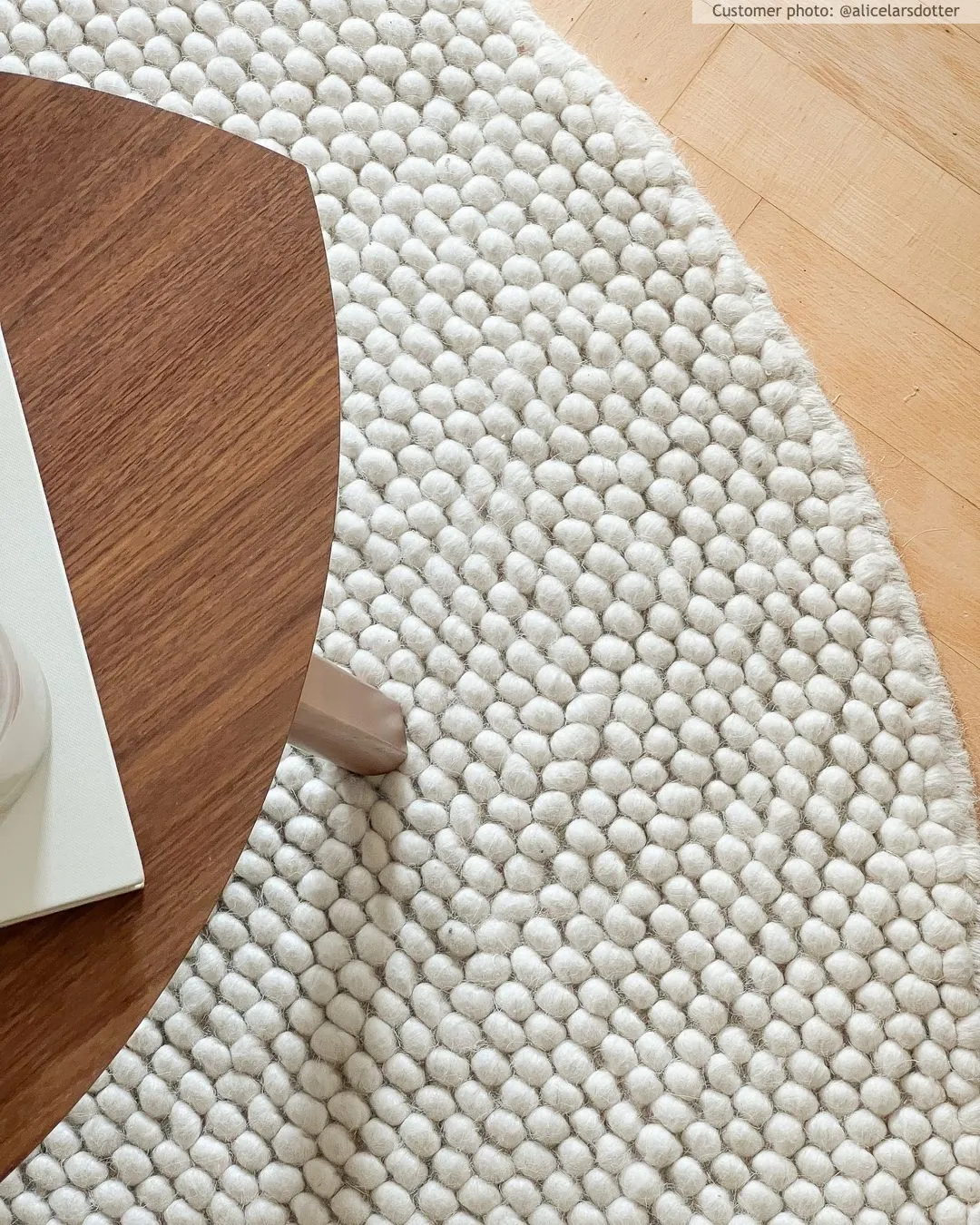 Ronde vloerkleden - Avafors Wool Bubble (beige)