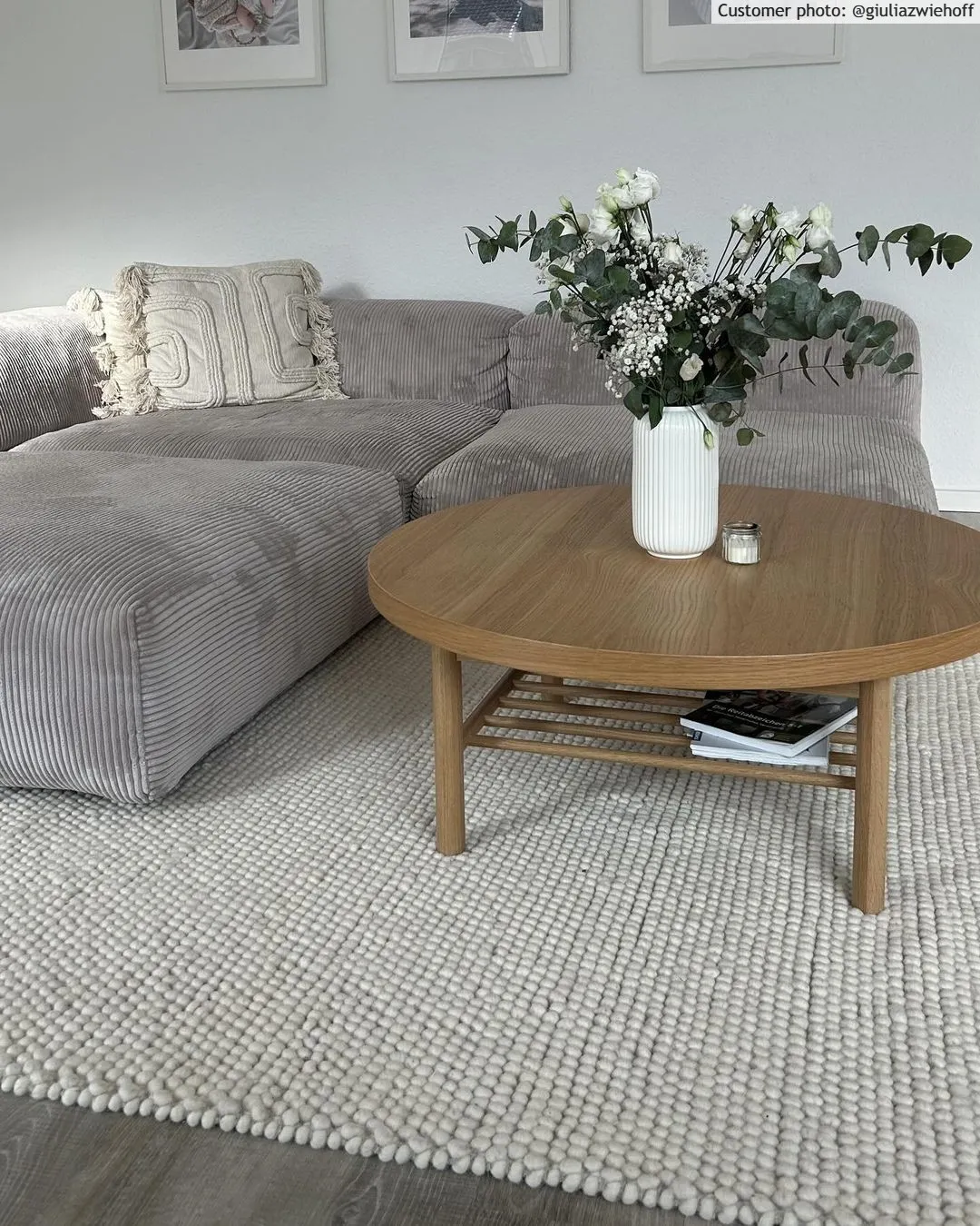 Wollen-vloerkleed - Avafors Wool Bubble (beige)