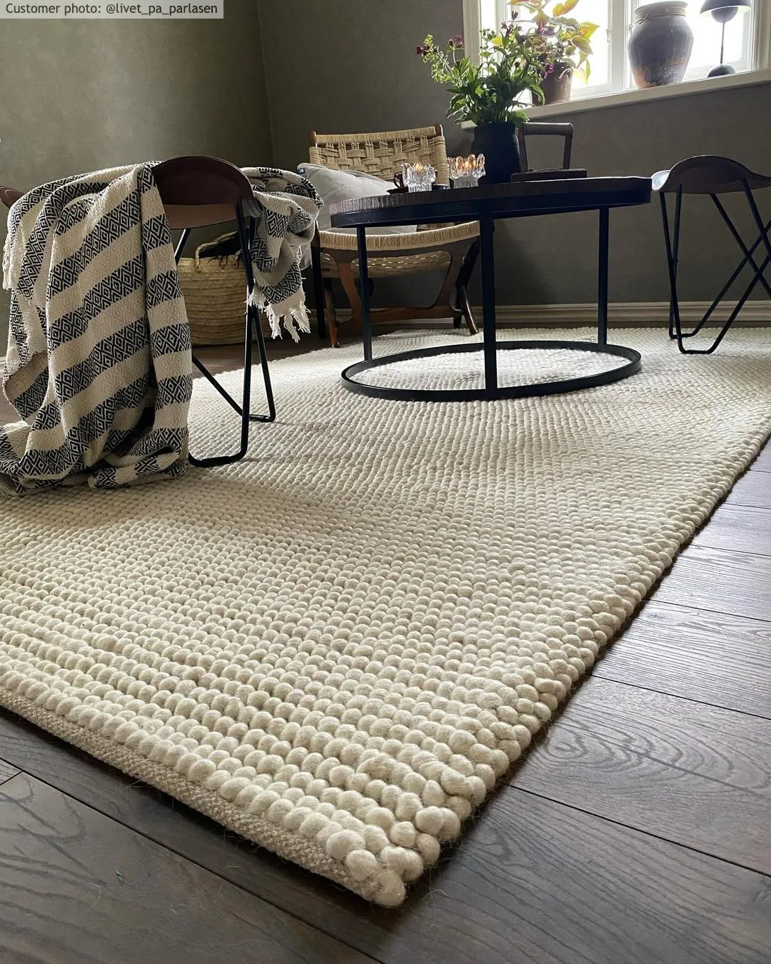 Wollen-vloerkleed - Avafors Wool Bubble (beige)