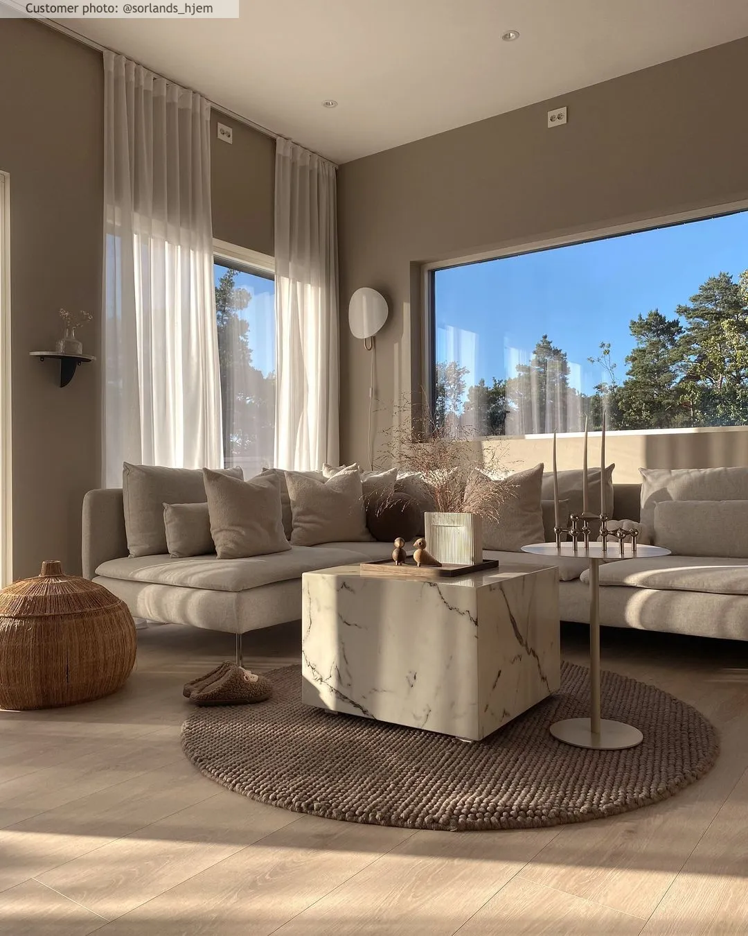 Ronde vloerkleden - Avafors Wool Bubble (bruin)