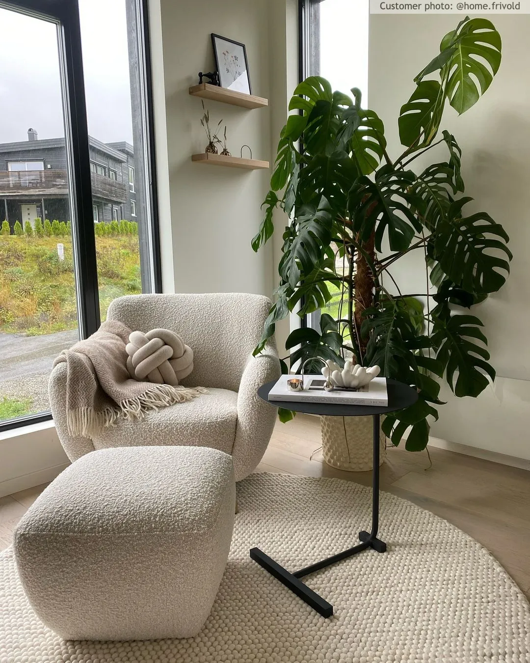 Ronde vloerkleden - Avafors Wool Bubble (beige)