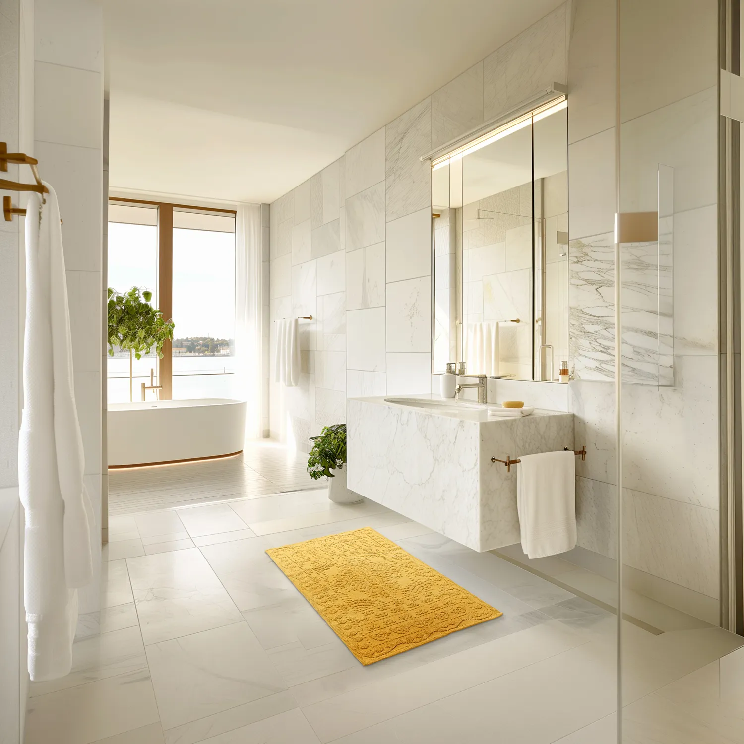 Badmat - Bella (geel)