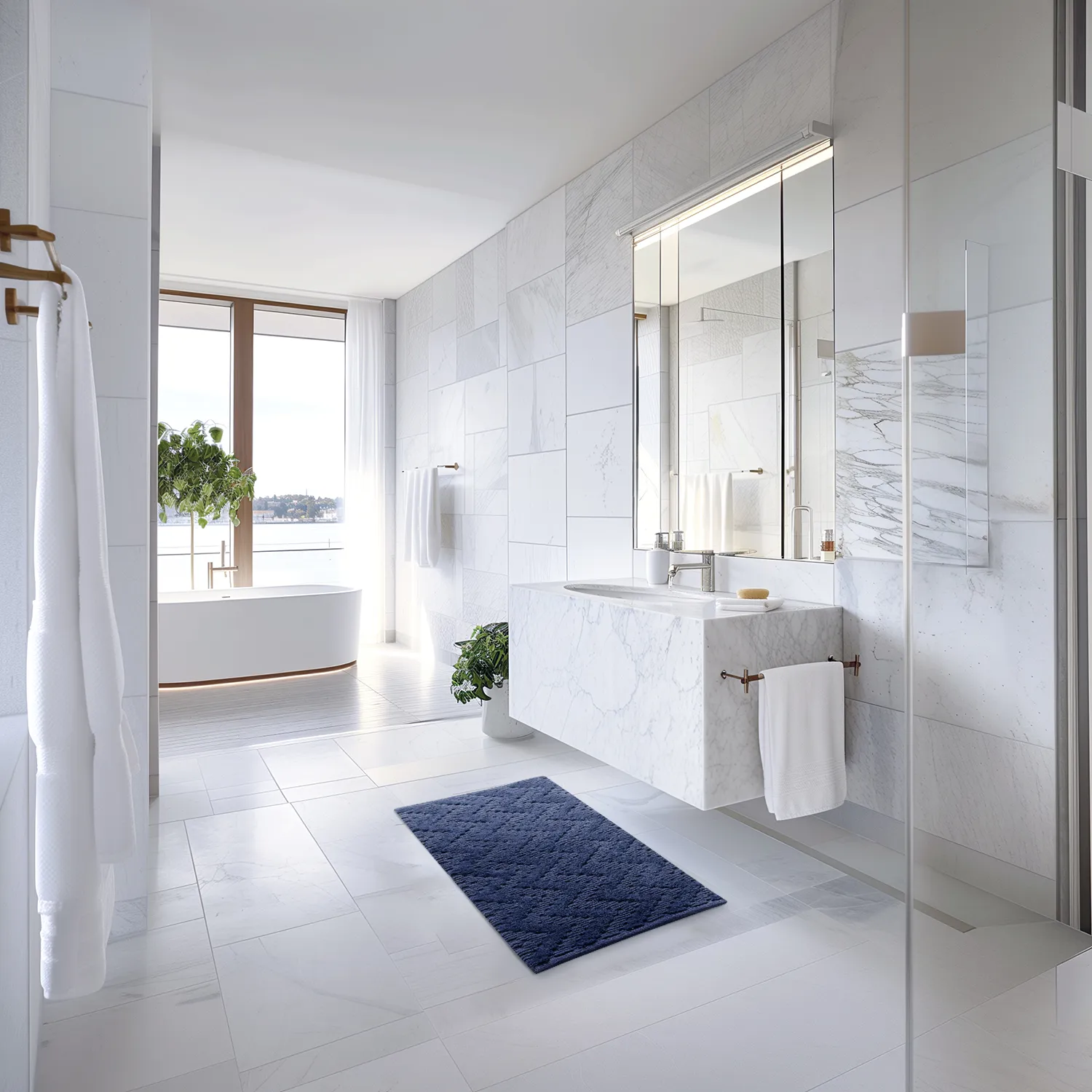 Badmat - Bellona (blauw)