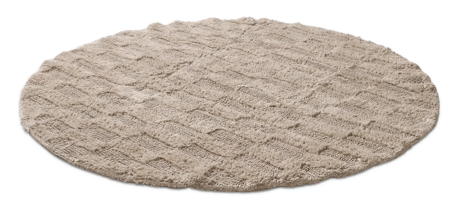 Ronde Badmat - Bevin (beige)