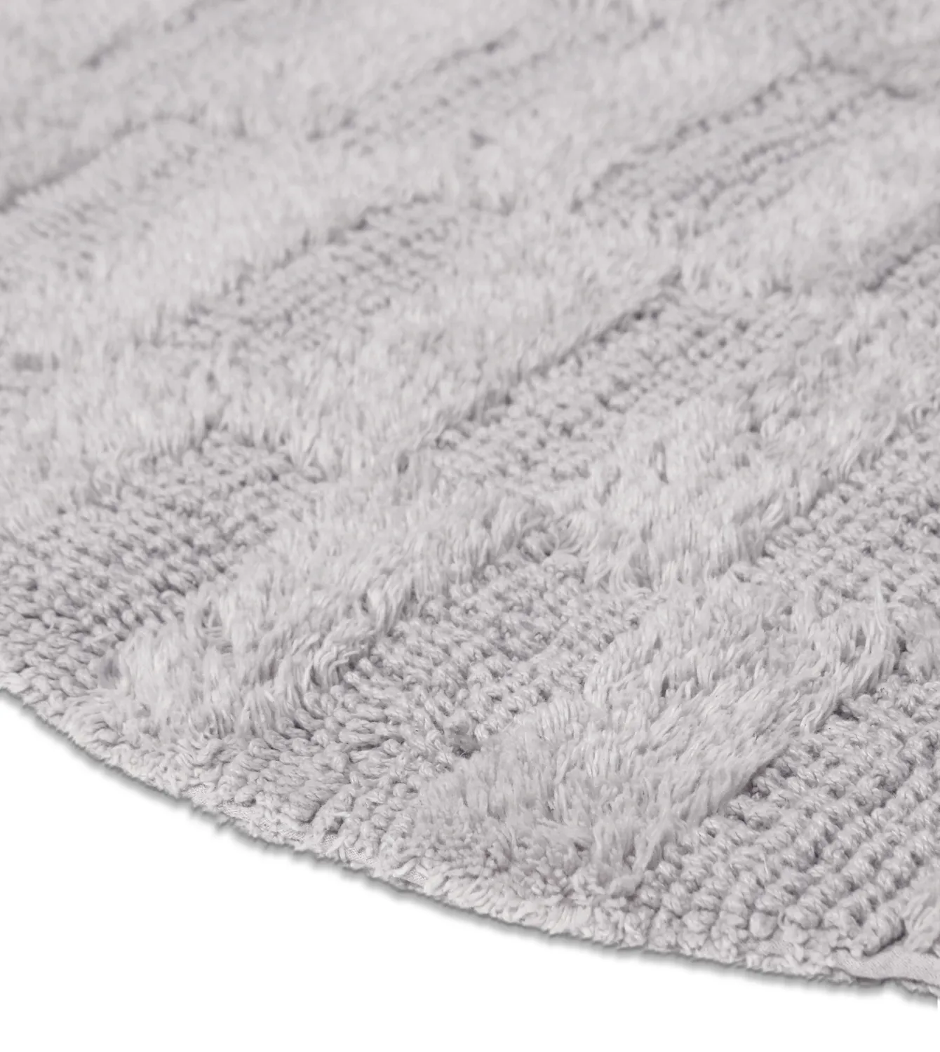 Ronde Badmat - Bevin (lichtgrijs)