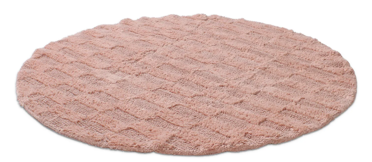Ronde Badmat - Bevin (roze)