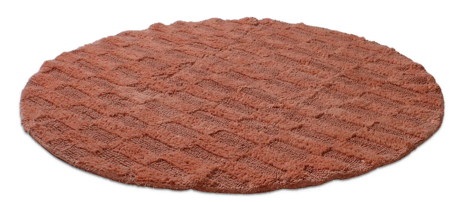 Ronde Badmat - Bevin (terracotta)