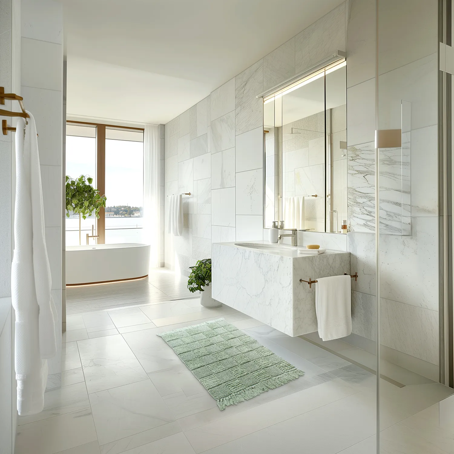 Badmat - Duna (licht groen)