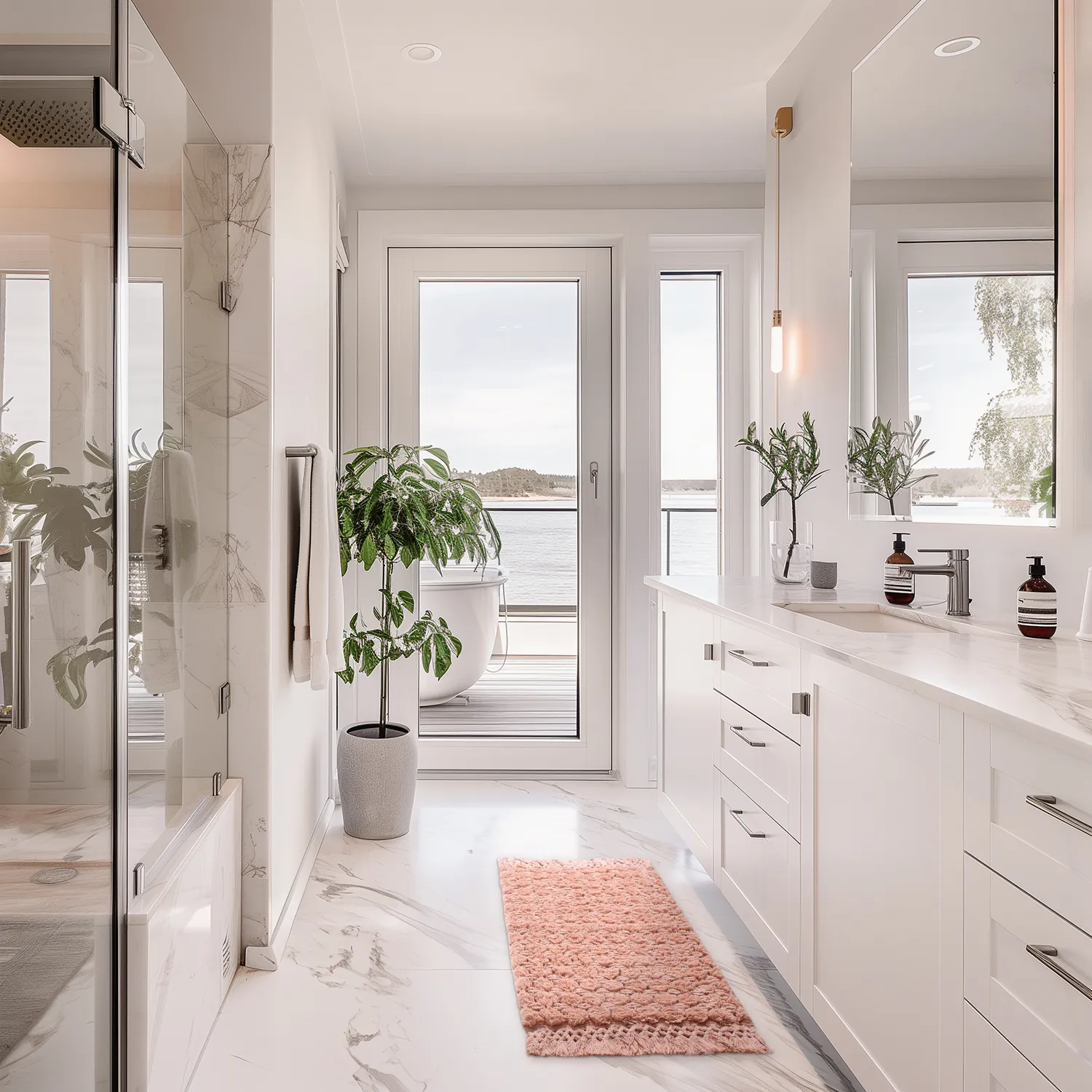 Badmat - Elvie (roze)