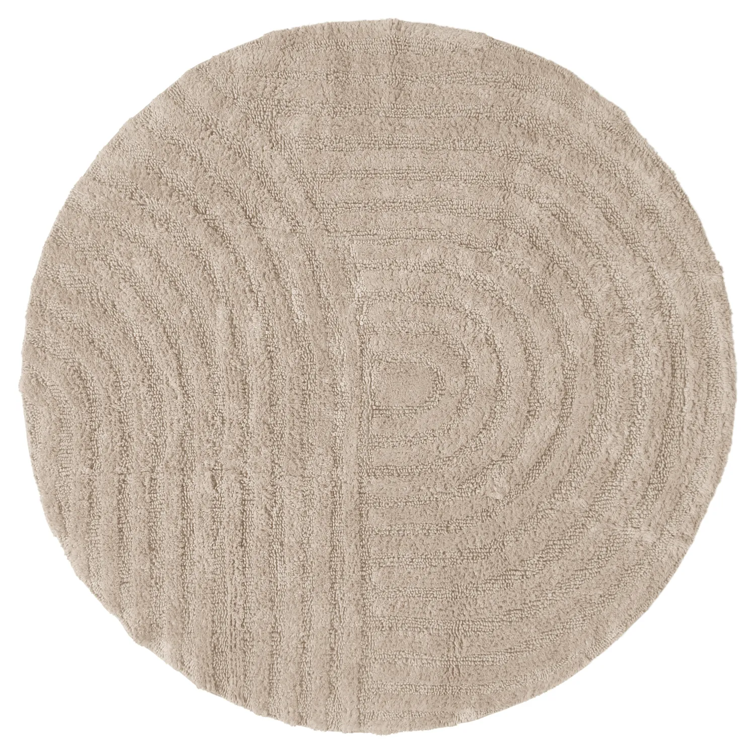 Ronde Badmat - Embla (beige)