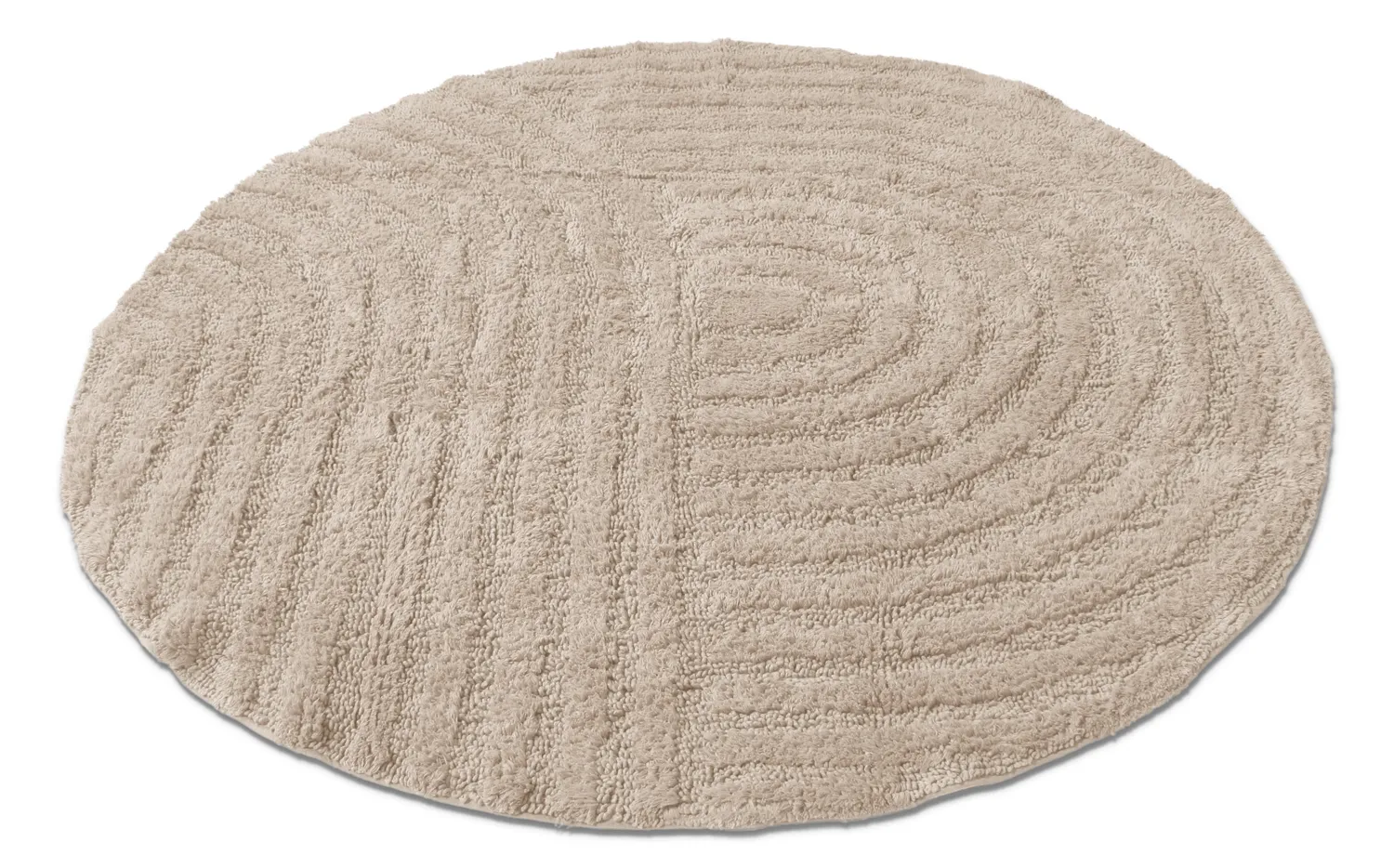 Ronde Badmat - Embla (beige)