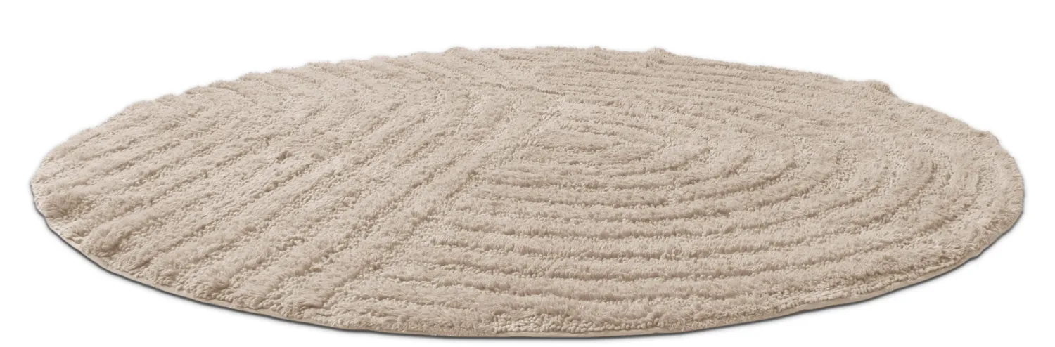 Ronde Badmat - Embla (beige)