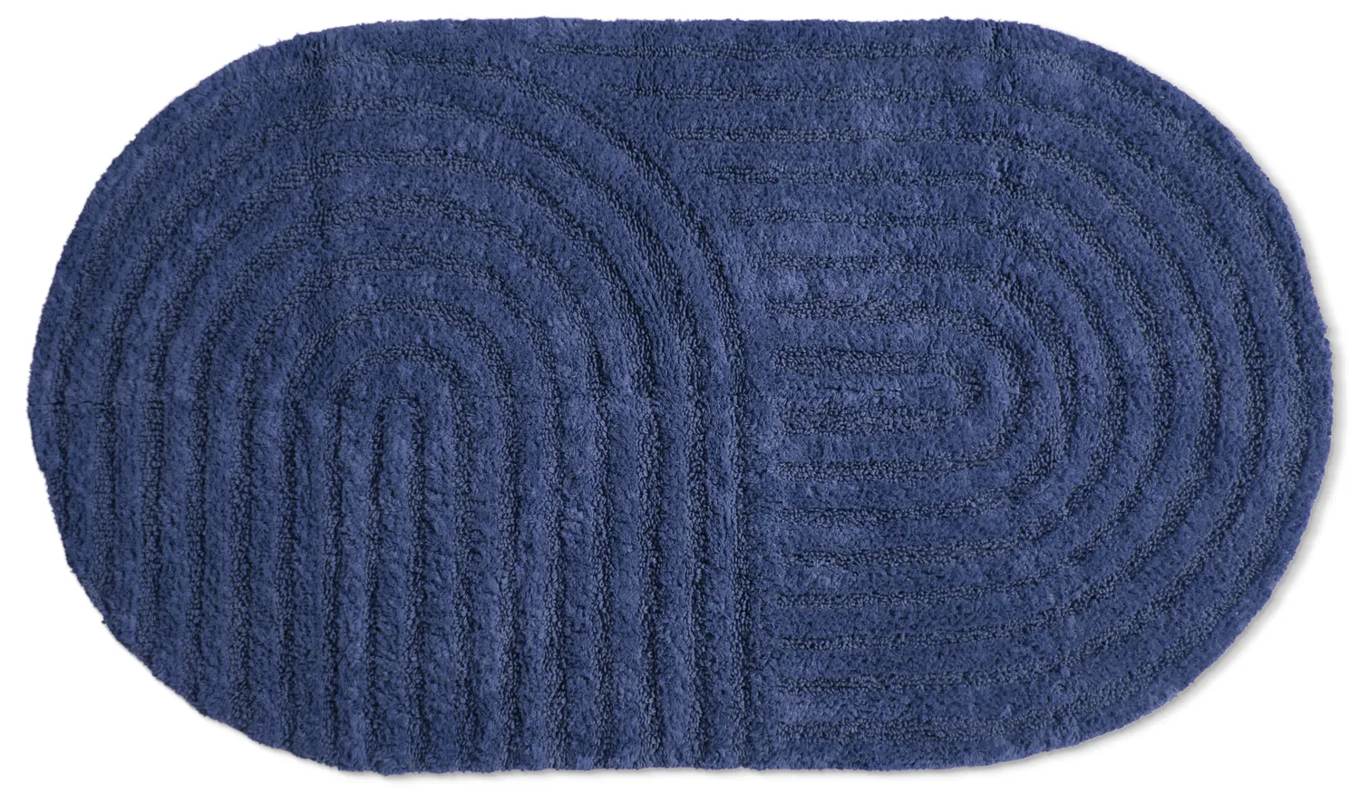 Ovale badmat - Embla (blauw)