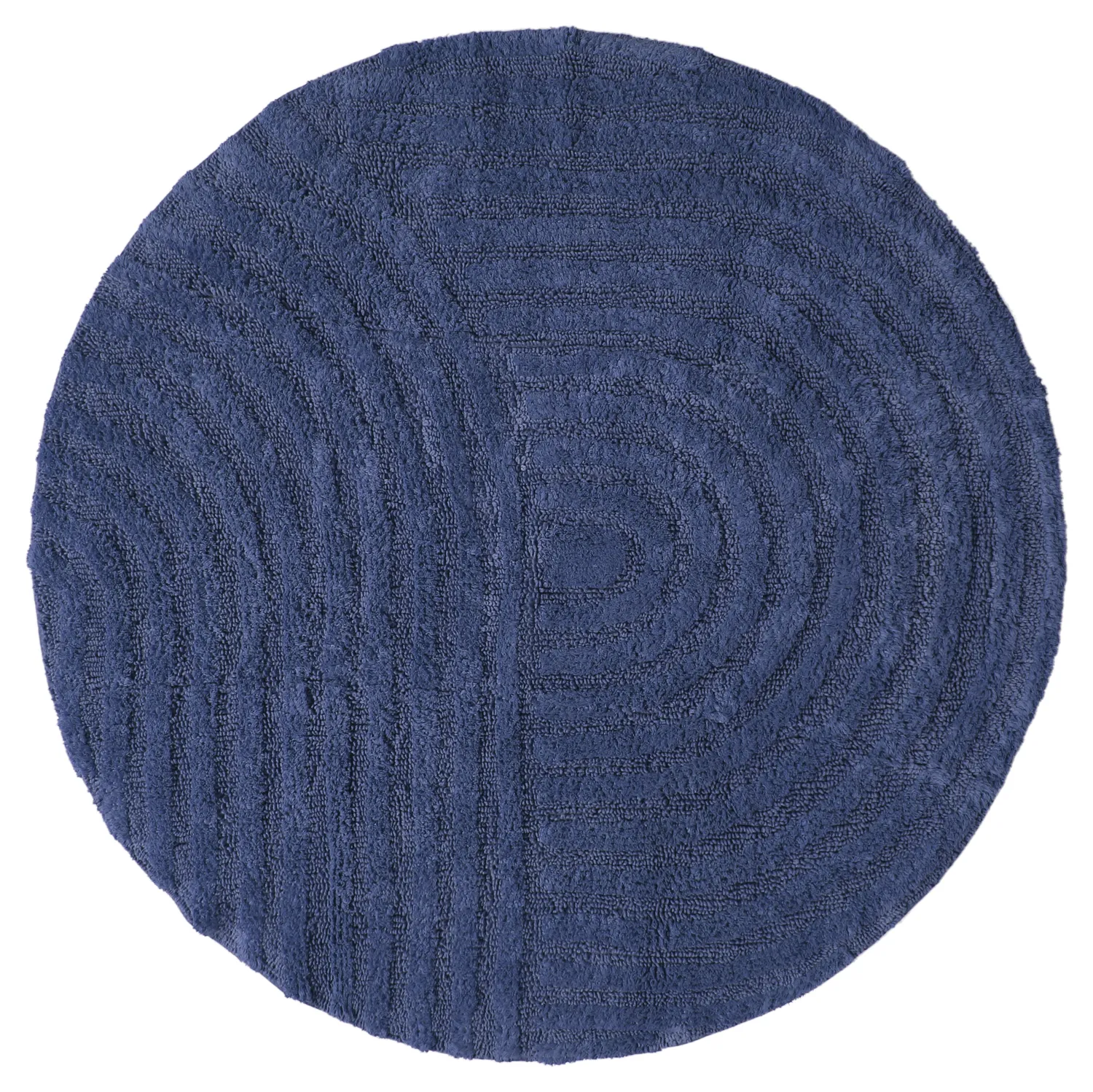 Ronde Badmat - Embla (blauw)
